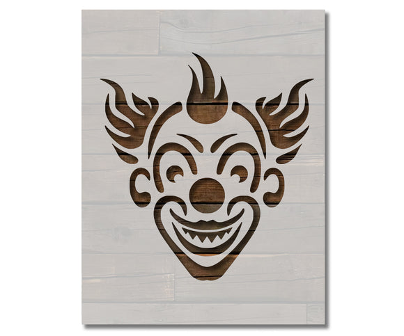 Evil Clown Smiling Stencil (531)