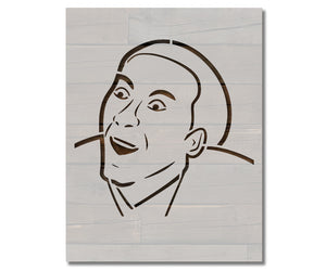 Comic Rage You Don't Say Face Drawing Stencil (533)
