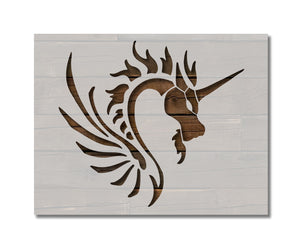 Tribal Unicorn Dragon Stencil (543)