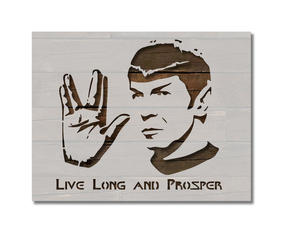 Spock Live Long Prosper Star Trek Stencil (556)