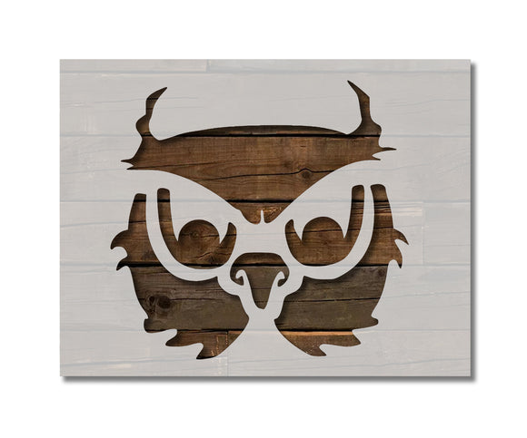 Owl Face Stencil (561)
