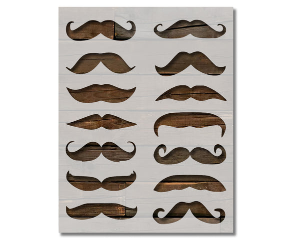 Men Mustaches Short Small Stencil (567)