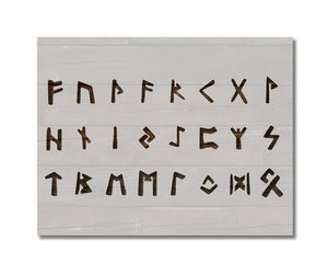 Vikings Viking Runes Norse Runic Alphabet Stencil (56)