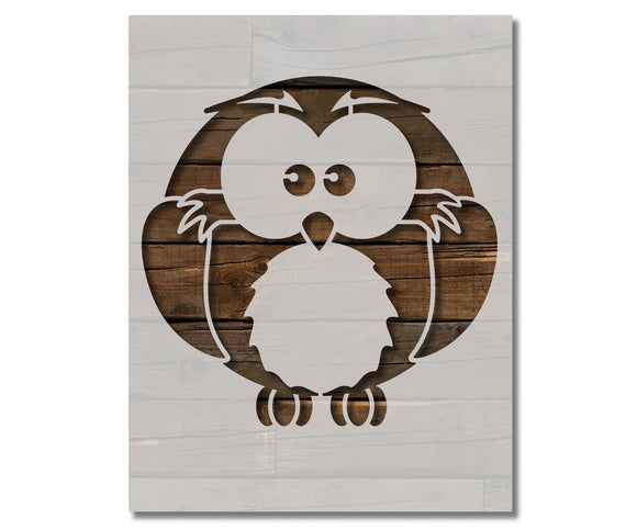 Cartoon Owl Stencil (571)