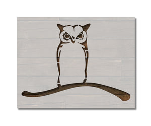Owl Branch Stencil (572)