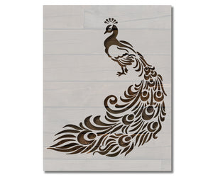 Peacock Feathers Stencil (574)