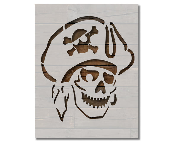 Pirate Hat Skull Stencil (576)