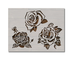 Roses Three Stencil (594) – Stencilville