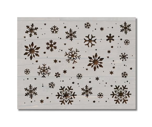 Snowflakes Christmas Snow  Stencil (614)