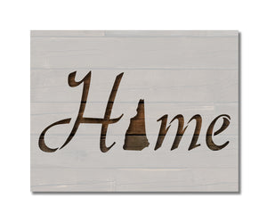 New Hampshire State Home Love Stencil (695)