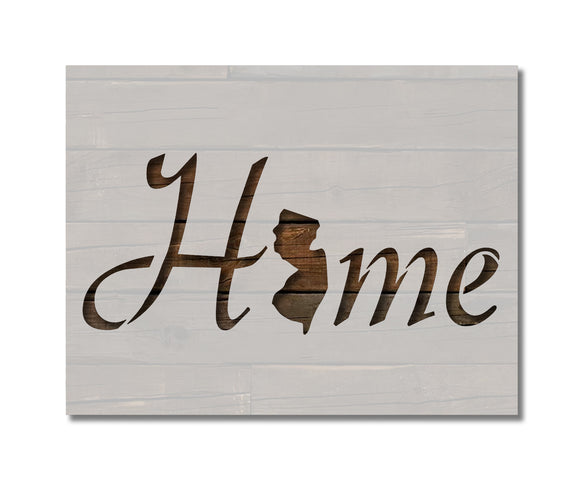 New Jersey State Home Love Stencil (696)
