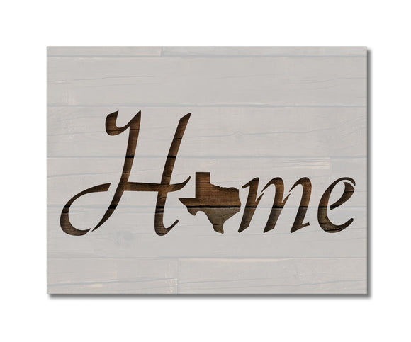 Texas State Home Love Stencil (709)