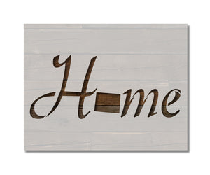 Wyoming State Home Love Stencil (716)
