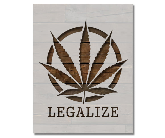 Legalize Cannabis Weed Marijuana 2 Stencil (723)