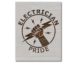 Electrician Pride Stencil (742)
