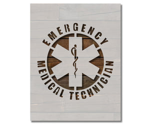 EMT Emergency Medical Technician Star of Life Stencil (743)