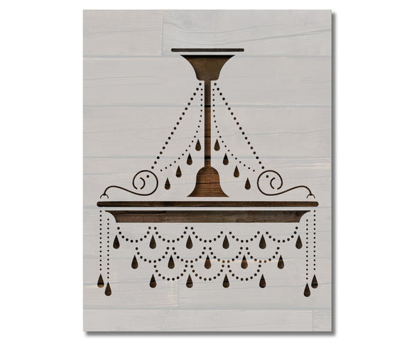 Chandelier Hanging Light Fixture Lamp Stencil (774)