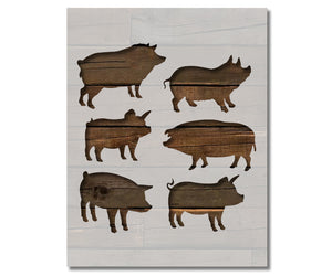 Pig Pigs Farm Animals Oink Stencil (776)