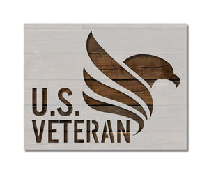 US Veteran Military Army Marines Navy Eagle Stencil (785)