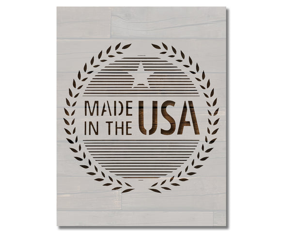 Made in the USA Symbol Sign Stencil (789)