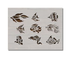 Various Fish Ocean Sea Life Stencil (819)