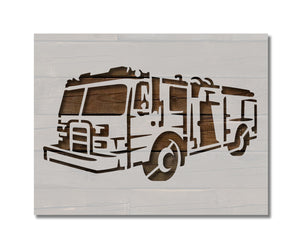 Fire Engine Truck Vehicle Stencil (821)