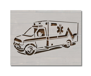 Ambulance EMT EMS Medical Truck Van Stencil (822)