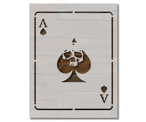 Ace of Spades playing card Death Dealer Stencil (823)