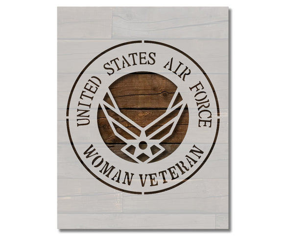 United States US Air Force Woman Veteran Stencil (829)