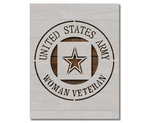 United States US Army Woman Veteran Stencil (832)