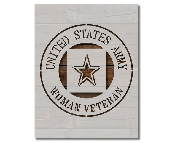 United States US Army Woman Veteran Stencil (832)