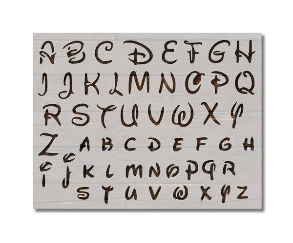 Disney Alphabet Uppercase & Lowercase Letters Font Custom Stencil (83)