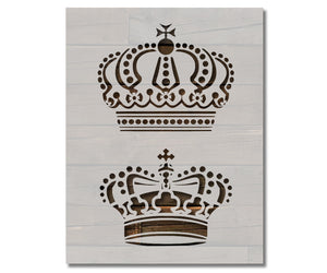 King and Queen Crown Stencil (843)