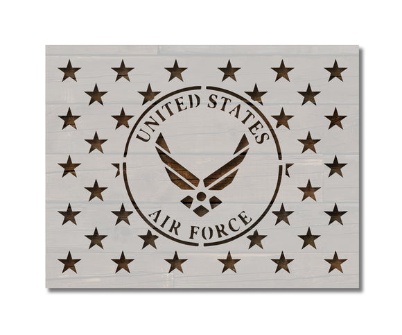 United States US Air Force 50 Stars Flag Union Stencil (853)