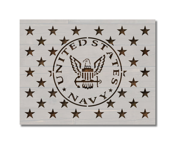 United States US Navy 50 Stars Flag Union Stencil (854)