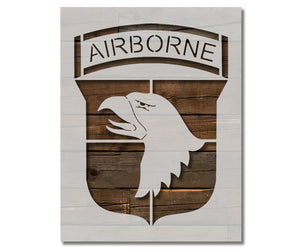 US Army Airborne Air Assault Screaming Eagles Stencil (867)