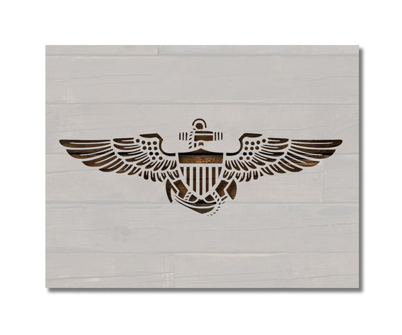 US Naval Aviator Wings Stencil (880)