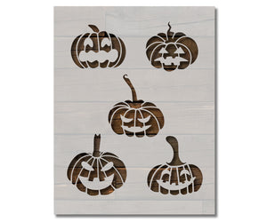 Halloween Pumpkin Faces Stencil (927)