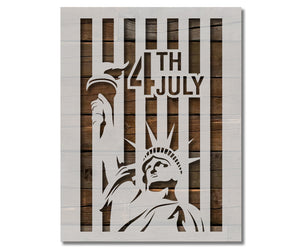 4th of July Statue of Liberty Independence Stencil (934)