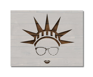 Statue of Liberty Freedom Head 4th of July Stencil (936)
