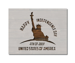 Happy Independence Day 4th of July Stencil (938)
