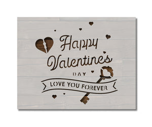 Love You Forever Valentine's Day Stencil (953)