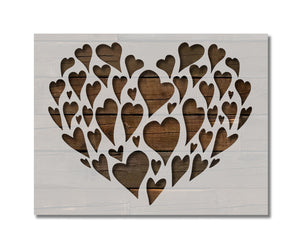 Valentine's Hearts Pattern Stencil (956)