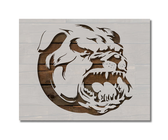 Bull Dog Head Stencil (958)