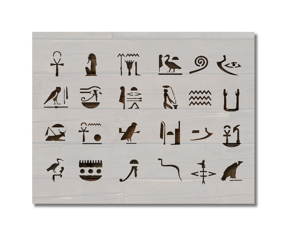 Ancient Egyptian Hieroglyphics Set One Stencil (962)