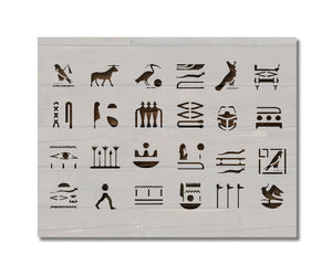 Ancient Egyptian Hieroglyphics Set Two Stencil (963)